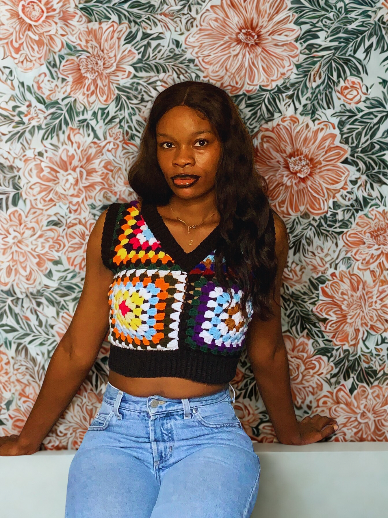 Home dark blue denim jeans